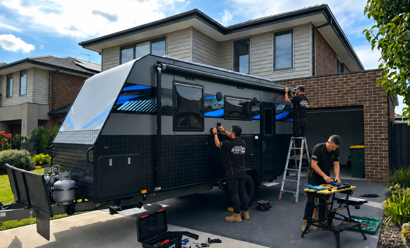 Mobile caravan repair service
